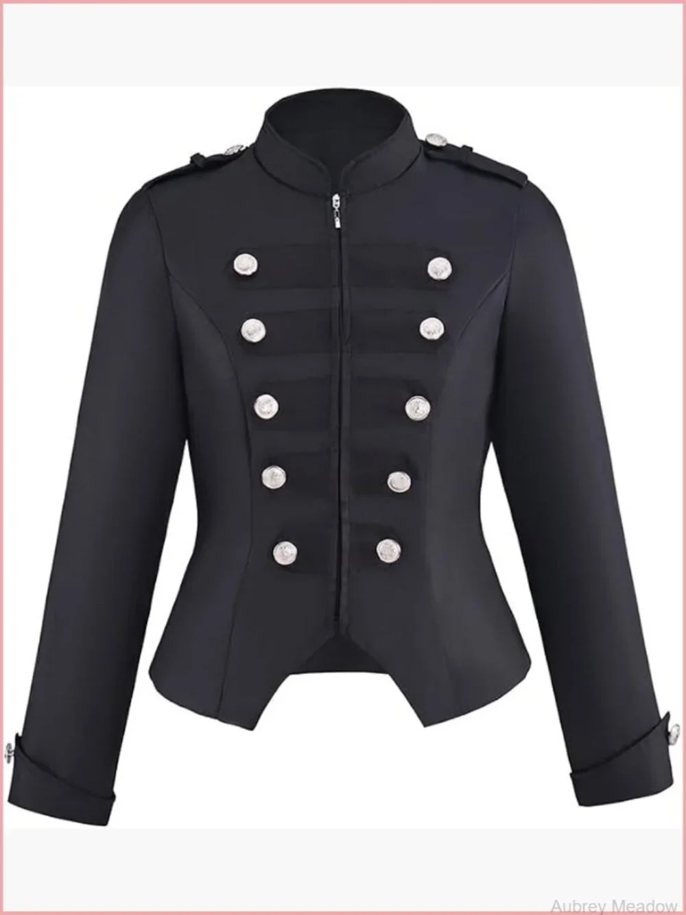 Double Breasted Steampunk Ringmaster Jacket Military Blazer Zip Up Vintage